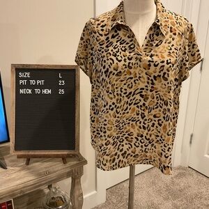 Vintage leopard blouse by cabi